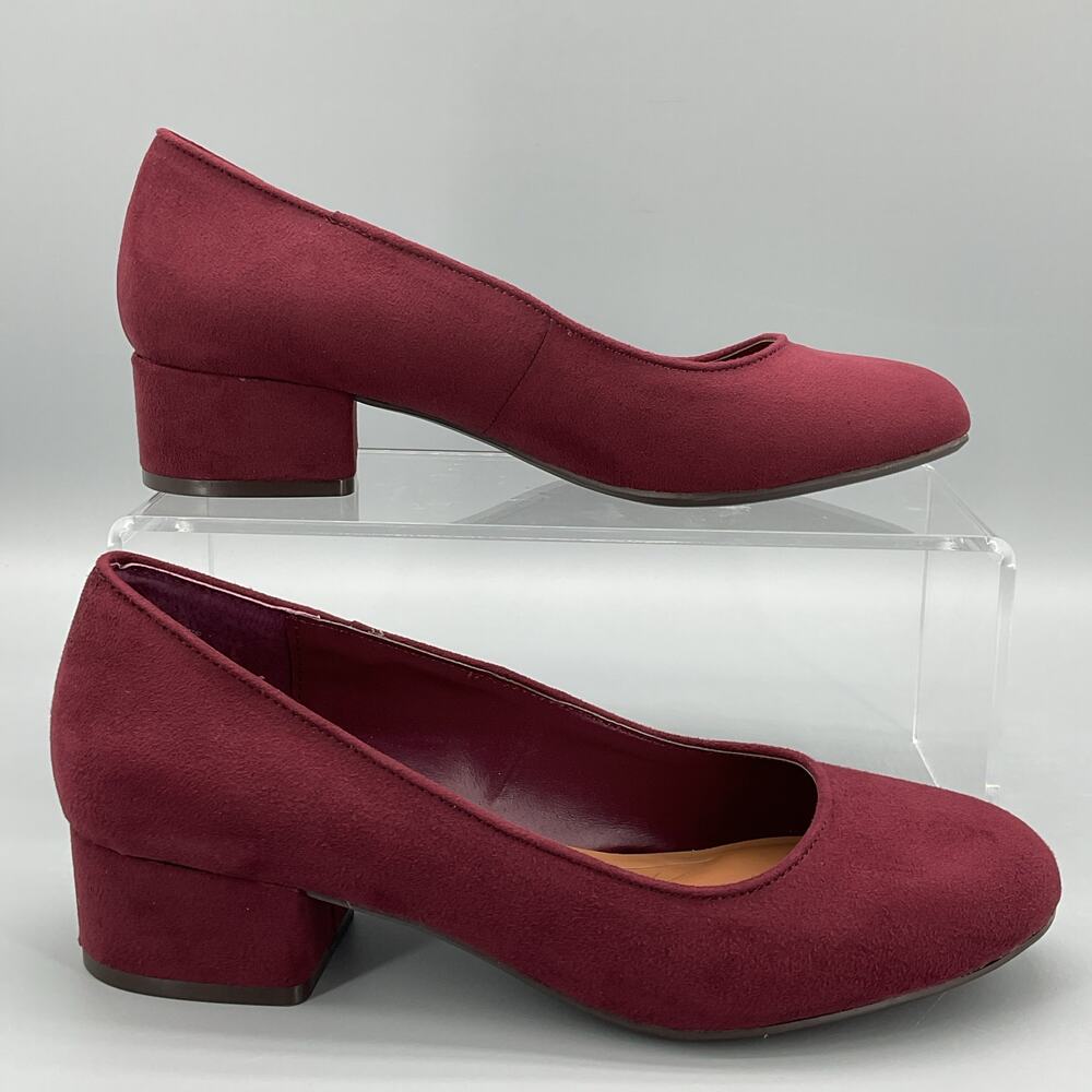 NEW Style & Co Women’s Gerriee Block Heel Pumps Port Wine Size 7M
